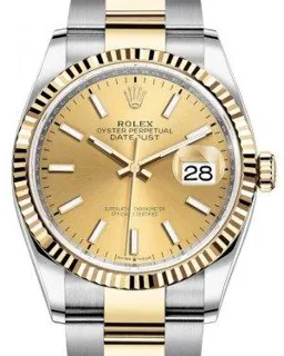 Rolex Datejust 36 126233 Yellow gold and Stainless steel Champagne