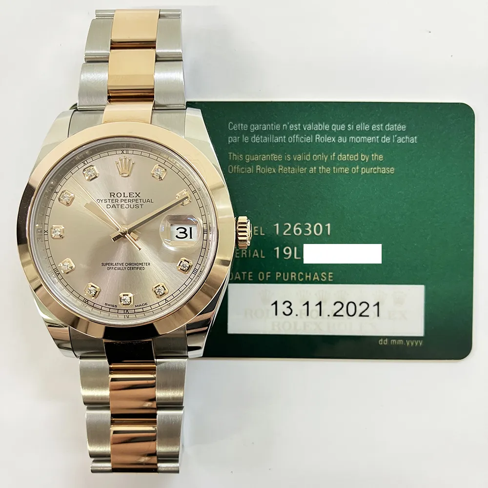 Rolex Datejust 41 126301 41mm Rose gold and Stainless steel Champagne