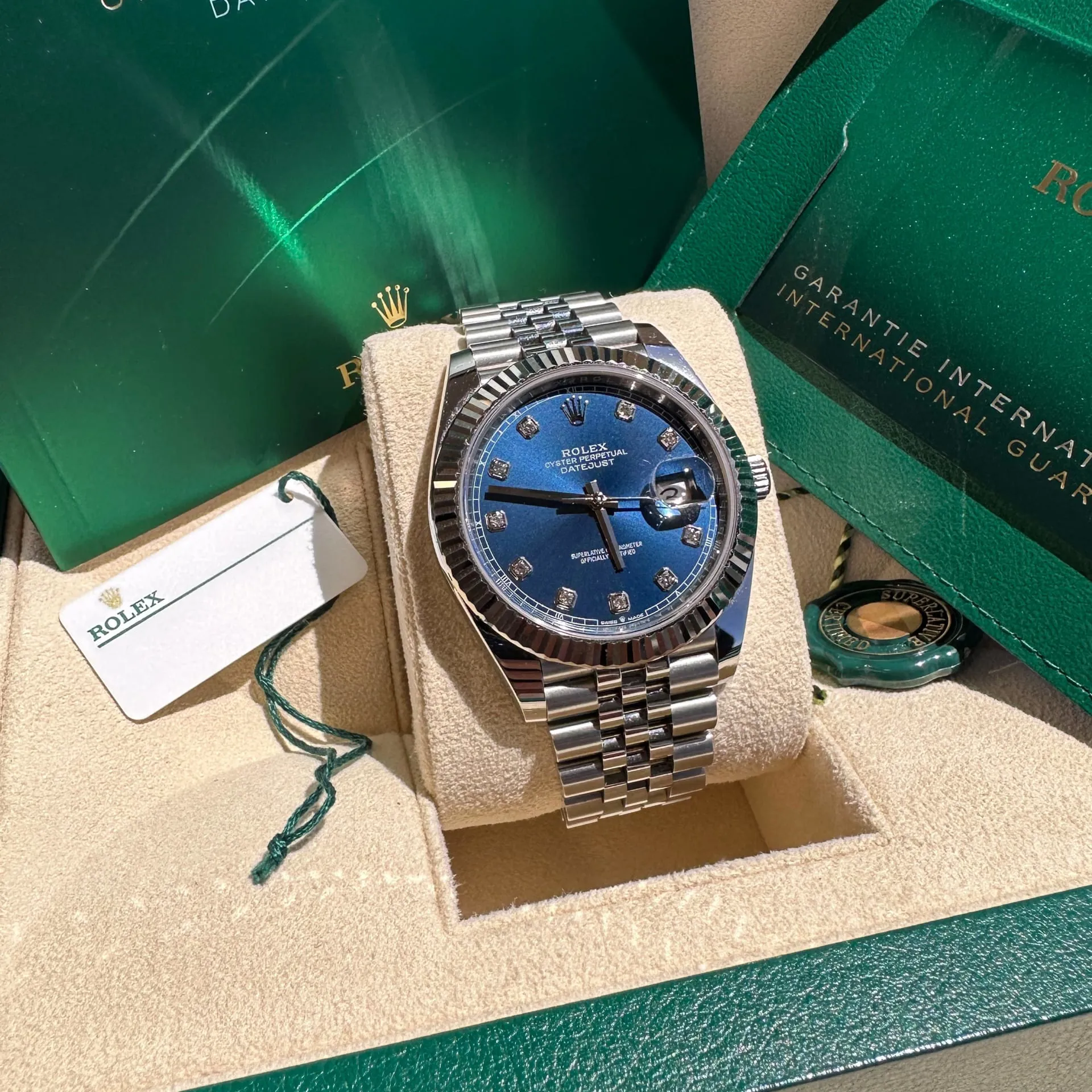 Rolex Datejust 41 126334-0016 41mm White gold and Oystersteel Blue