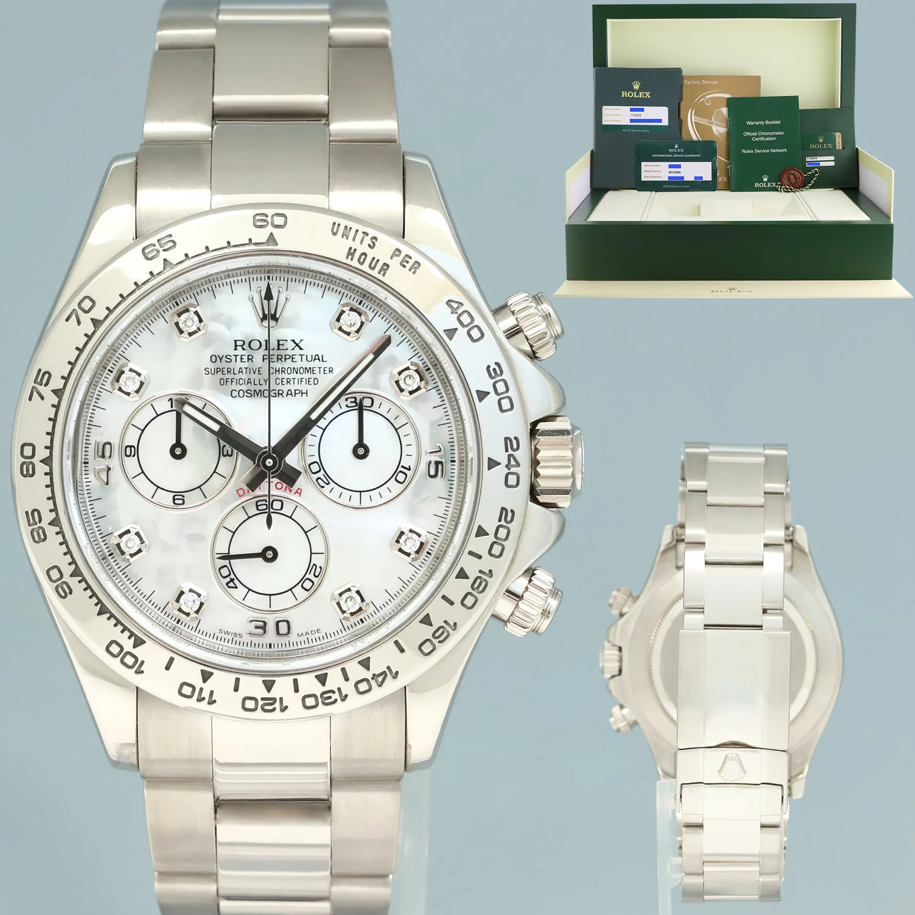 Rolex Daytona 116509 40mm White gold Mother-of-pearl