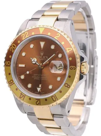 Rolex GMT-Master II 16713 40mm Yellow gold and Stainless steel Brown 2