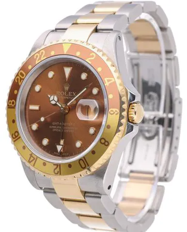 Rolex GMT-Master II 16713 40mm Yellow gold and Stainless steel Brown 3