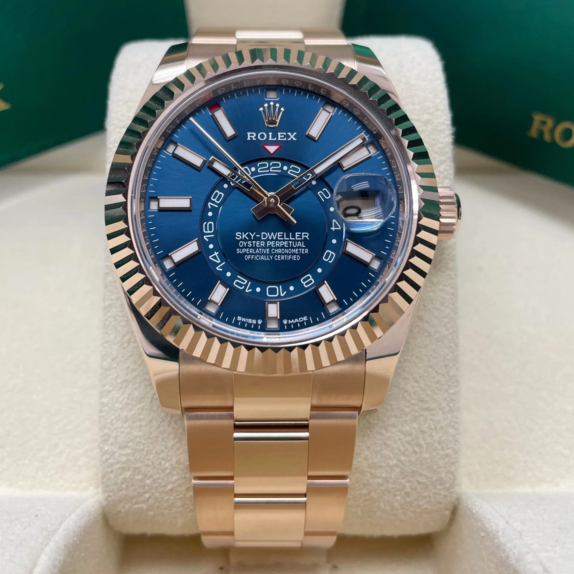 Rolex Sky-Dweller 336935-0001 42mm Everose gold Blue and Green 1