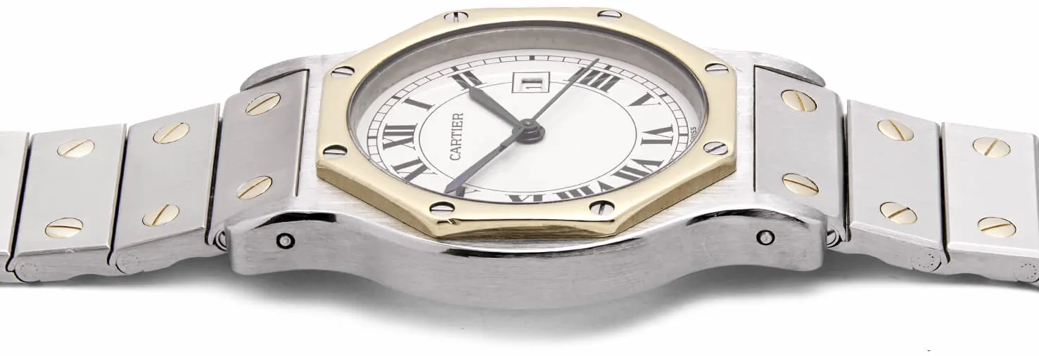 Cartier Santos Octagon 2966 30mm Acciaio e oro bianco 1