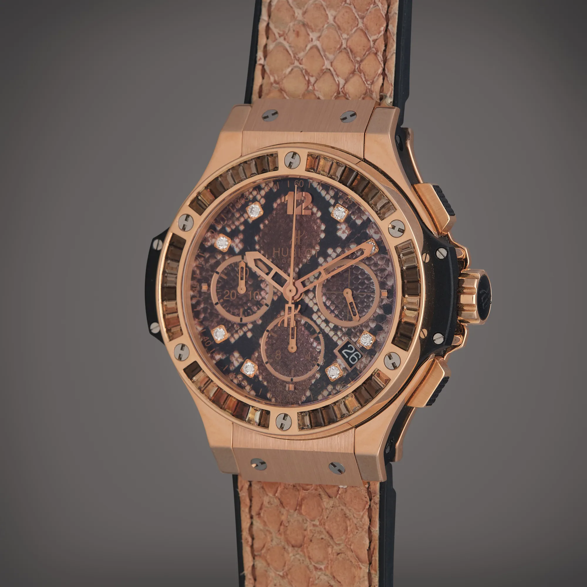 Hublot Big Bang 341.PX.7918.PR.1979 41mm Rose gold and Titanium and Diamond and Sapphire Snakeskin