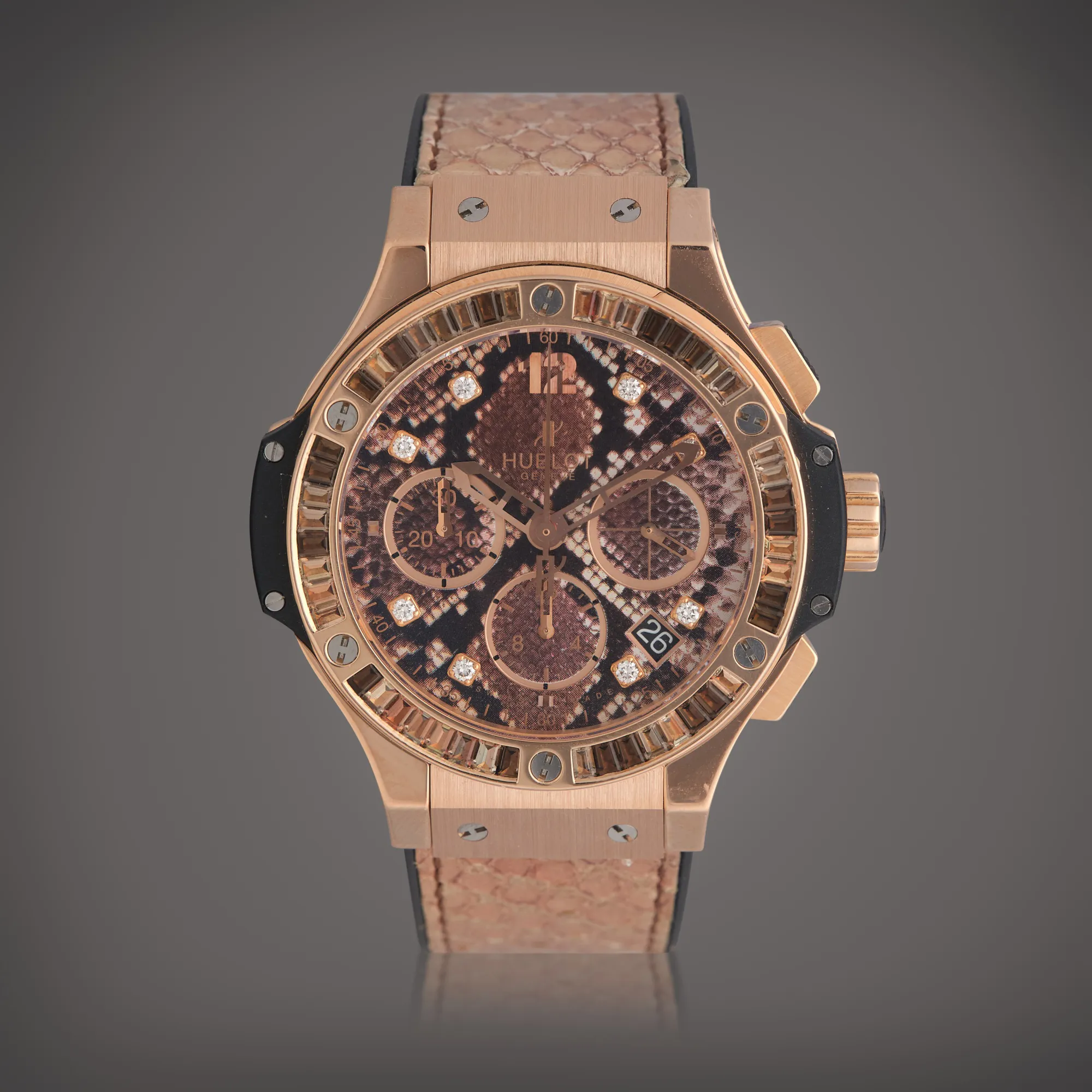 Hublot Big Bang 341.PX.7918.PR.1979 41mm Rose gold and Titanium and Diamond and Sapphire Snakeskin 1