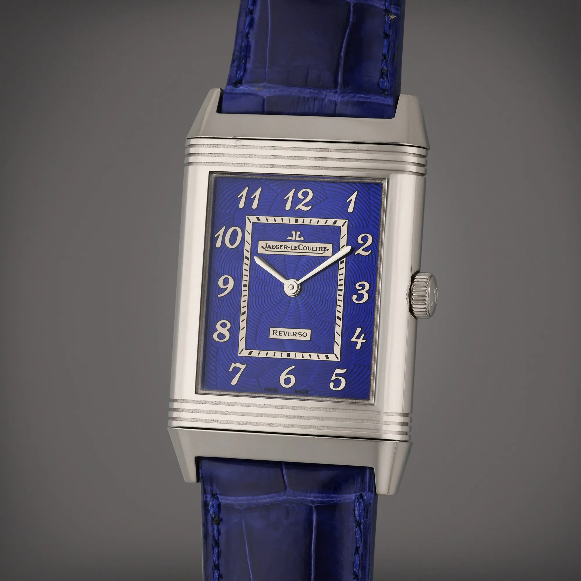 Jaeger-LeCoultre Reverso 273.3.62 48.5mm White gold Blue and Gray 1