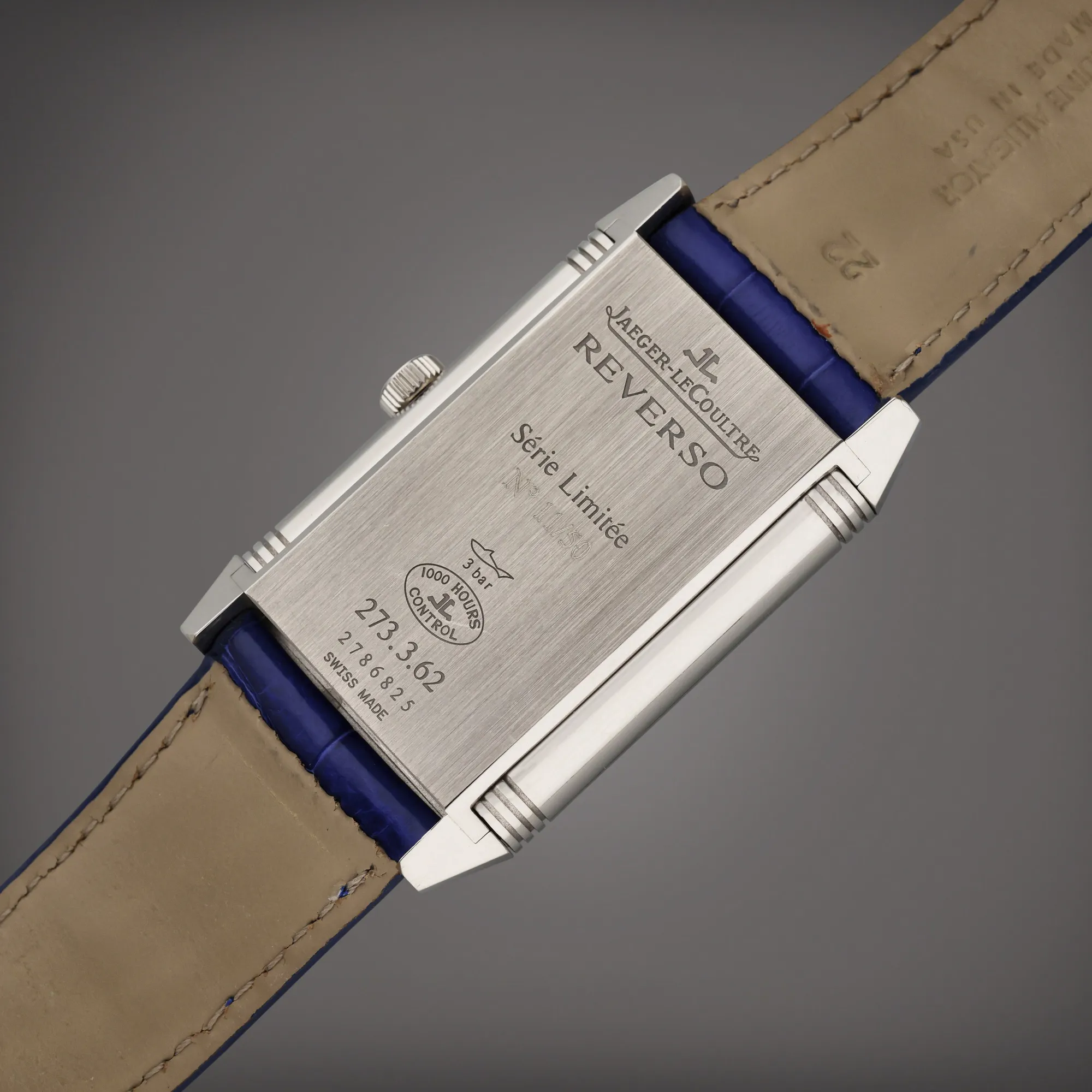 Jaeger-LeCoultre Reverso 273.3.62 48.5mm White gold Blue and Gray 7