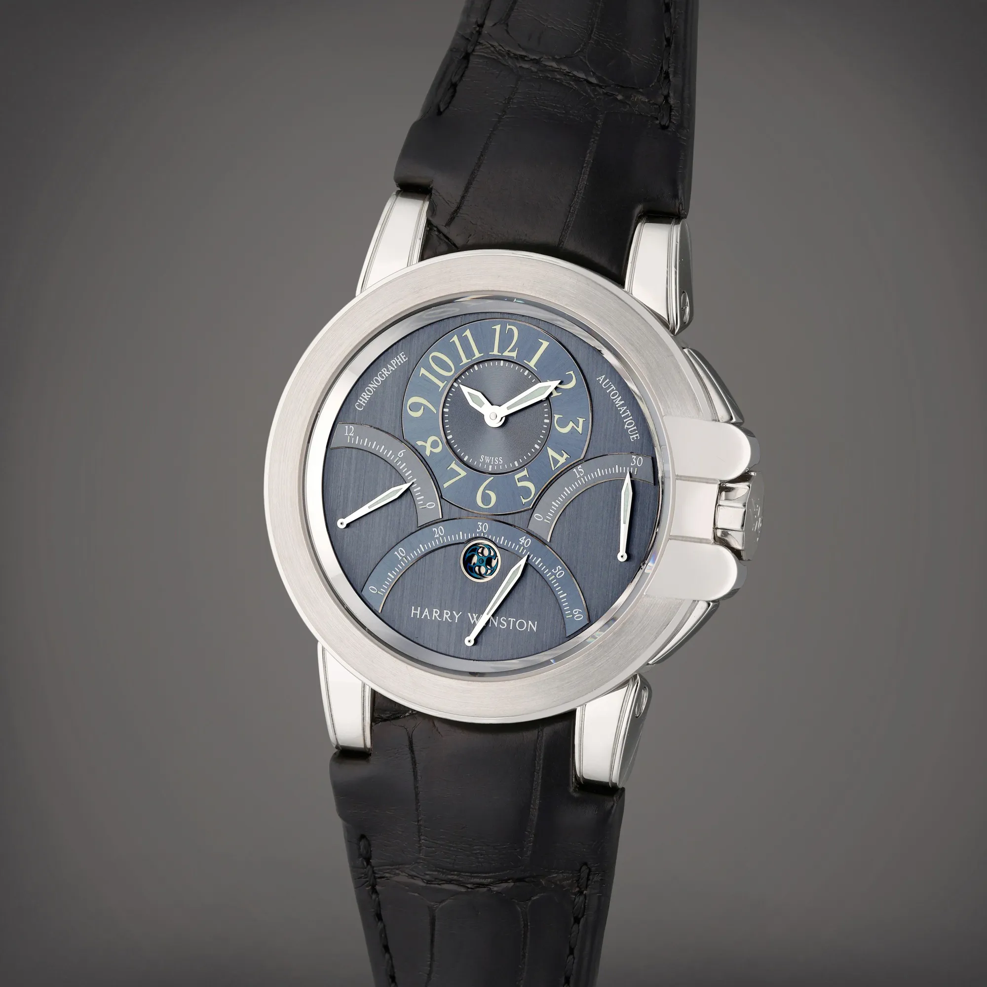 Harry Winston Ocean 400MCRA44WC.A 44mm White gold Anthracite