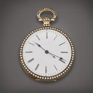 Bovet Gilt-metal and Enamel and Pearl White