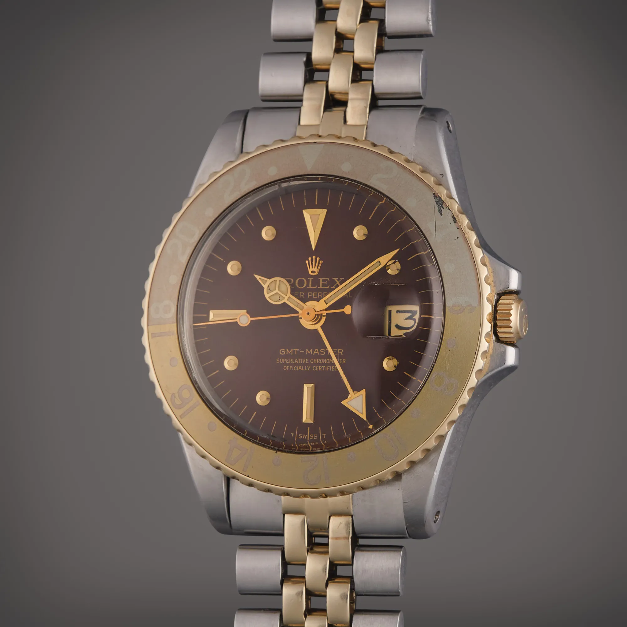 Rolex GMT-Master 1675 40mm Yellow gold and Stainless steel Brown