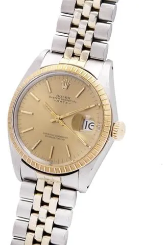 Rolex Oyster Perpetual Date 1505 34mm Yellow gold and Stainless steel Champagne