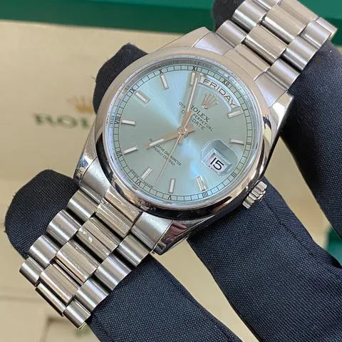 Rolex Day-Date 36 118206 36mm Platinum Blue 14