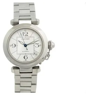 Cartier Pasha C 2324 35mm Stainless steel White