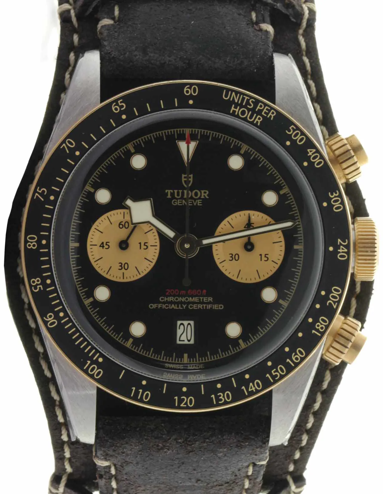 Tudor Black Bay Chronograph 79363N 41mm Yellow gold and Stainless steel Black 1