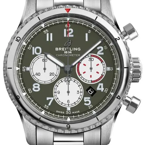 Breitling Aviator 8 AB01192A1L1A1 43mm Stainless steel Green