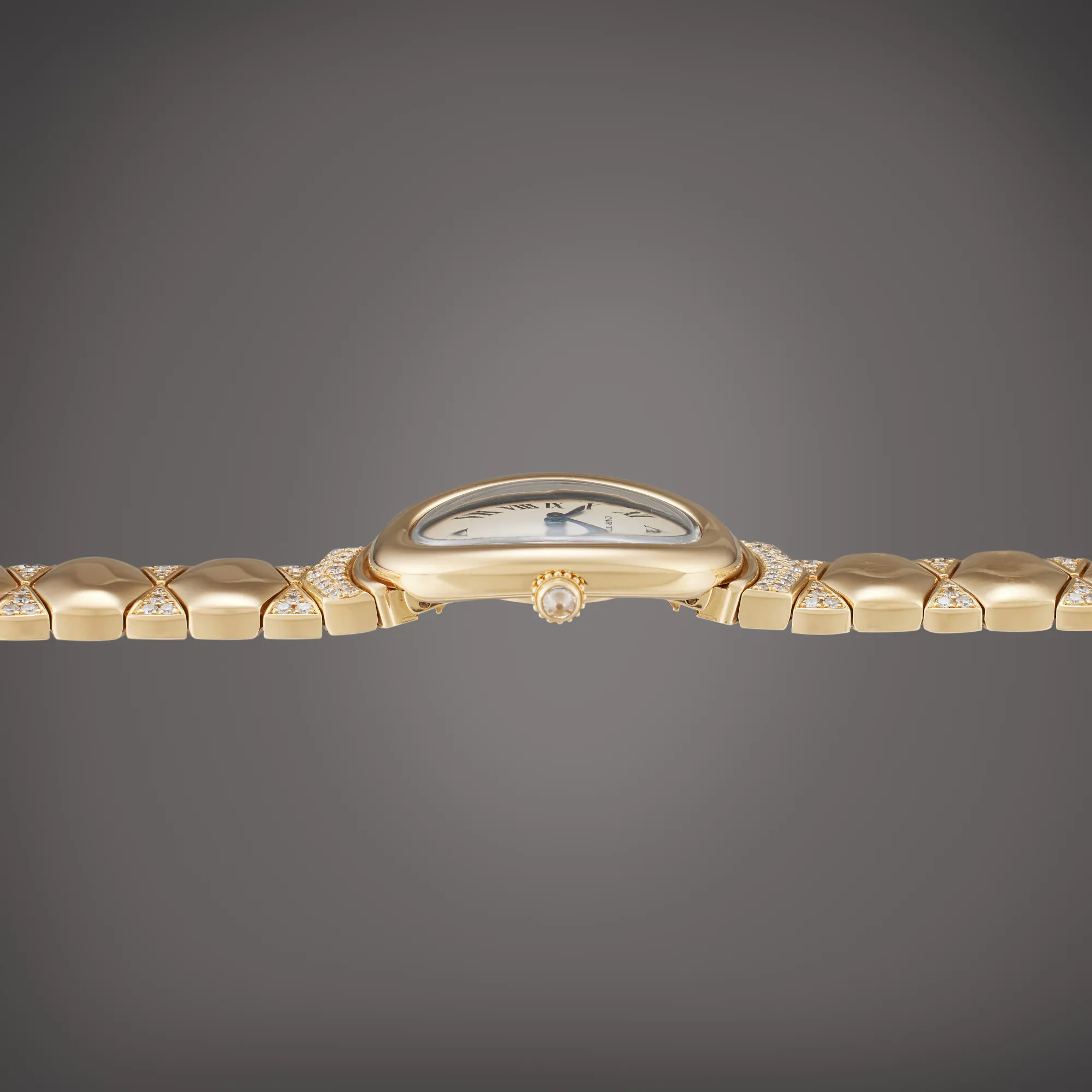 Cartier Baignoire 0735 31mm Yellow gold and Diamond Silver 2