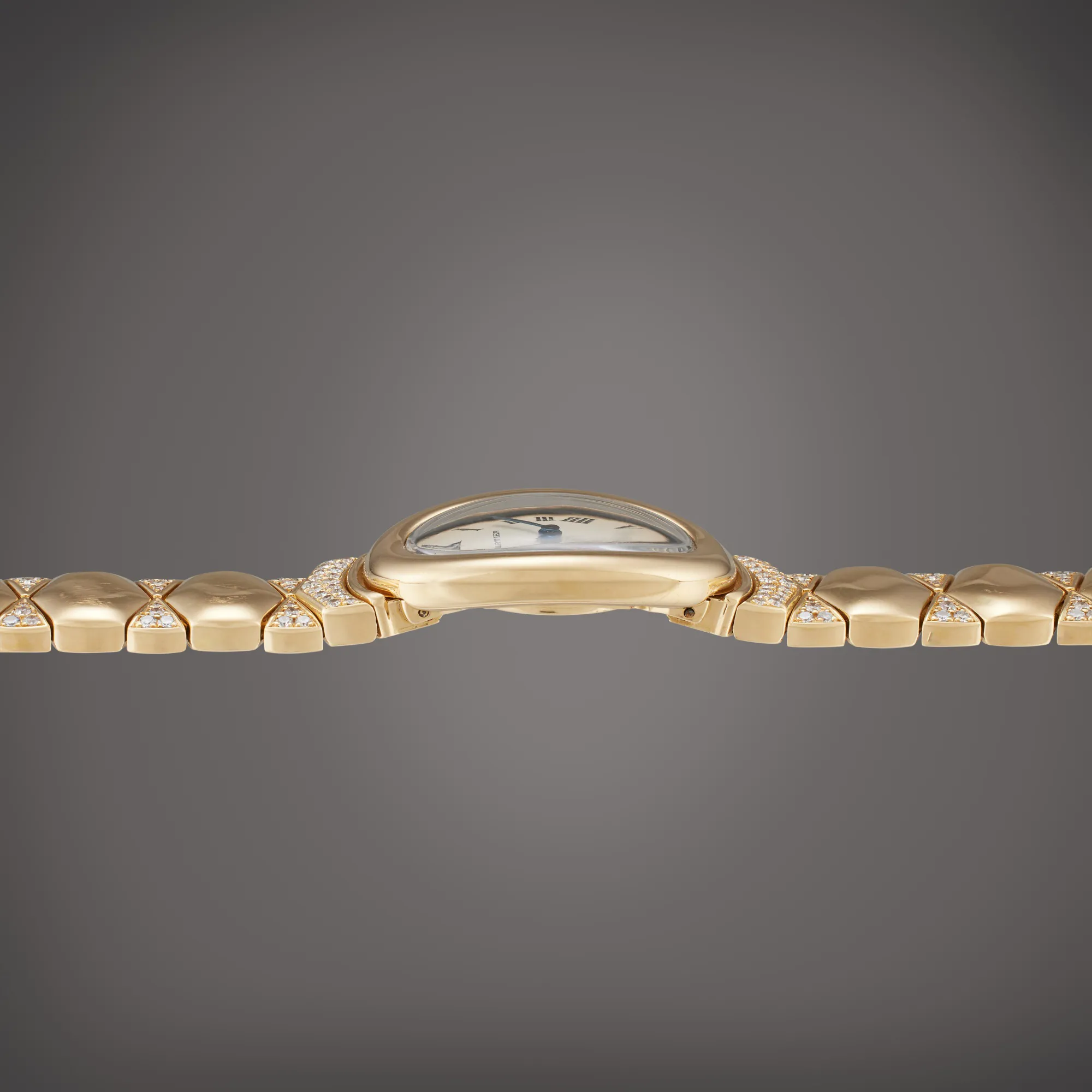 Cartier Baignoire 0735 31mm Yellow gold and Diamond Silver 3