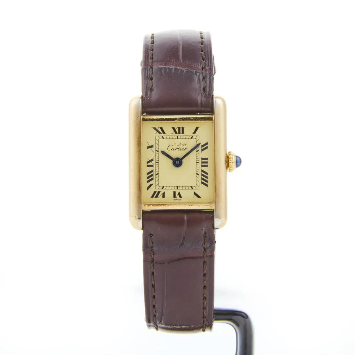 Cartier Must de Cartier Tank 3-089043 20.5mm Gold-plated Cream