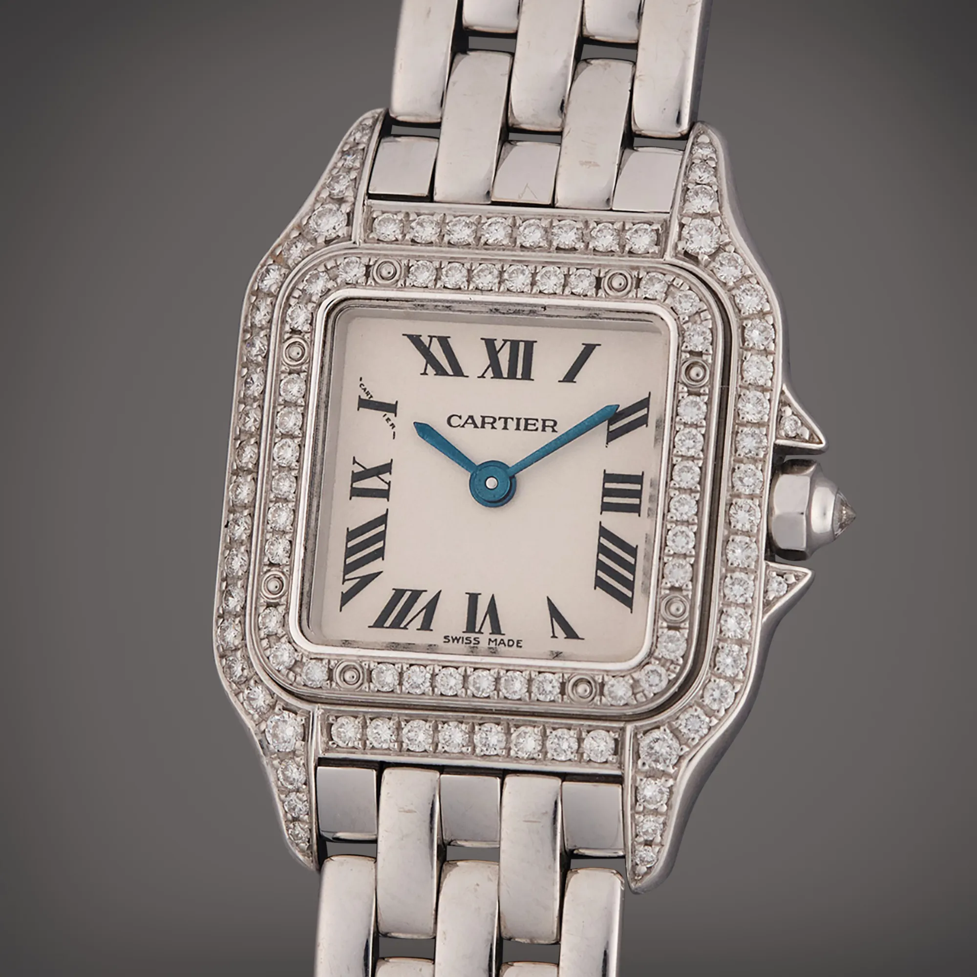 Cartier Panthère 1660 30mm White gold and diamond-set Cream