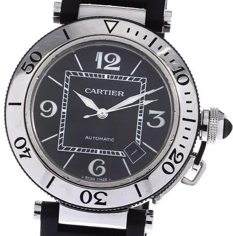 Cartier Pasha Seatimer W31077U2 40mm Stainless steel Black