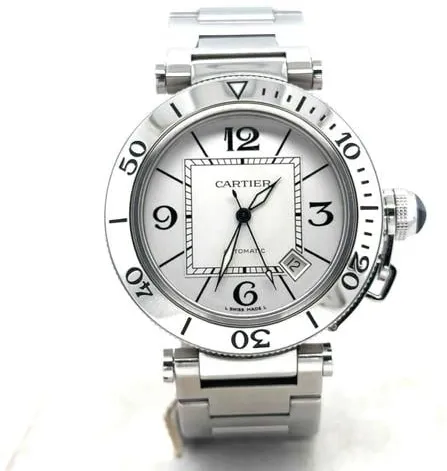 Cartier Pasha Seatimer W31080M7 40mm Stainless steel Silver