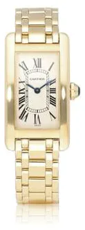 Cartier Tank Américaine 1710 35mm Yellow gold Silver