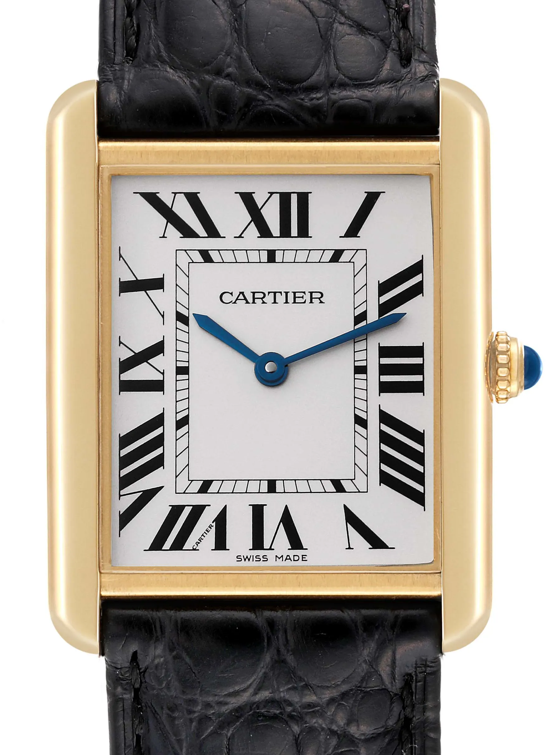 Cartier Tank Solo W1018855. 34mm Yellow gold Silver