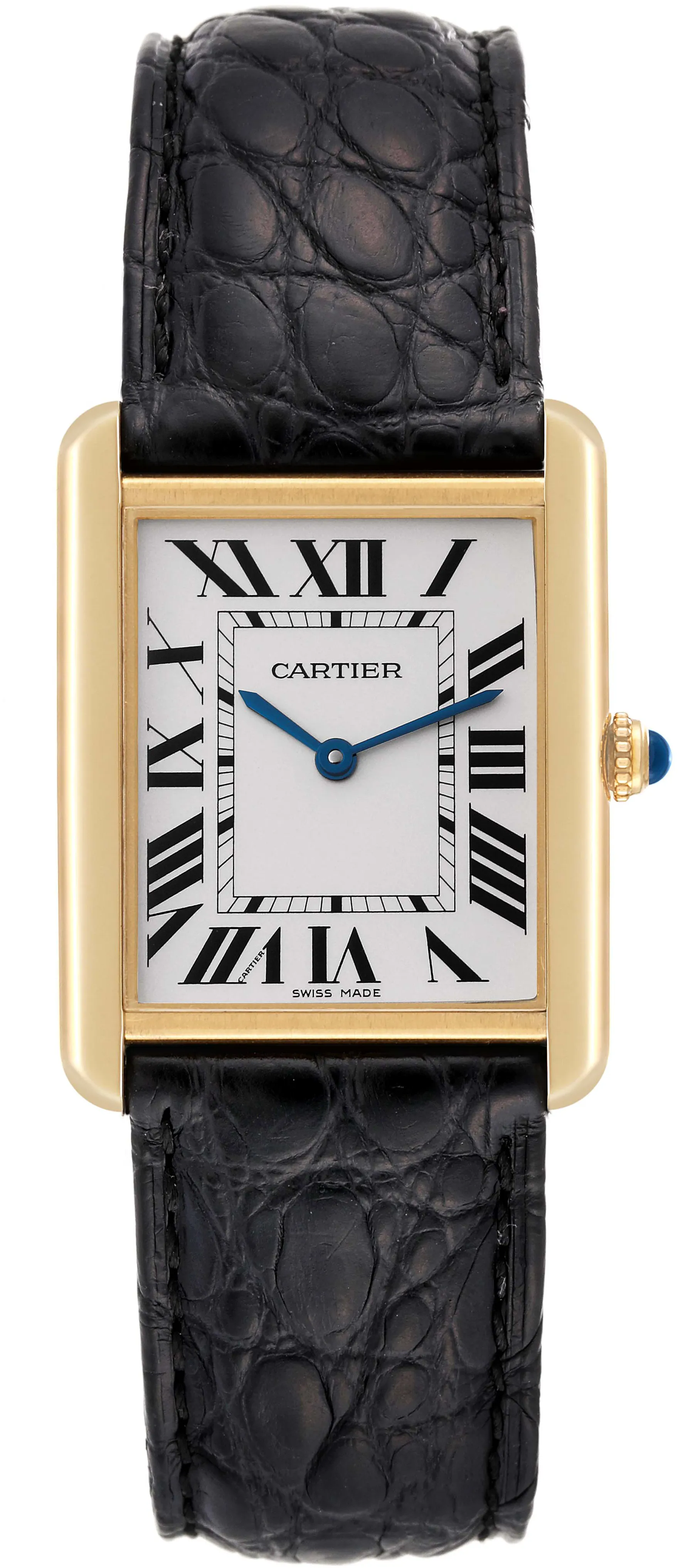 Cartier Tank Solo W1018855. 34mm Yellow gold Silver 1