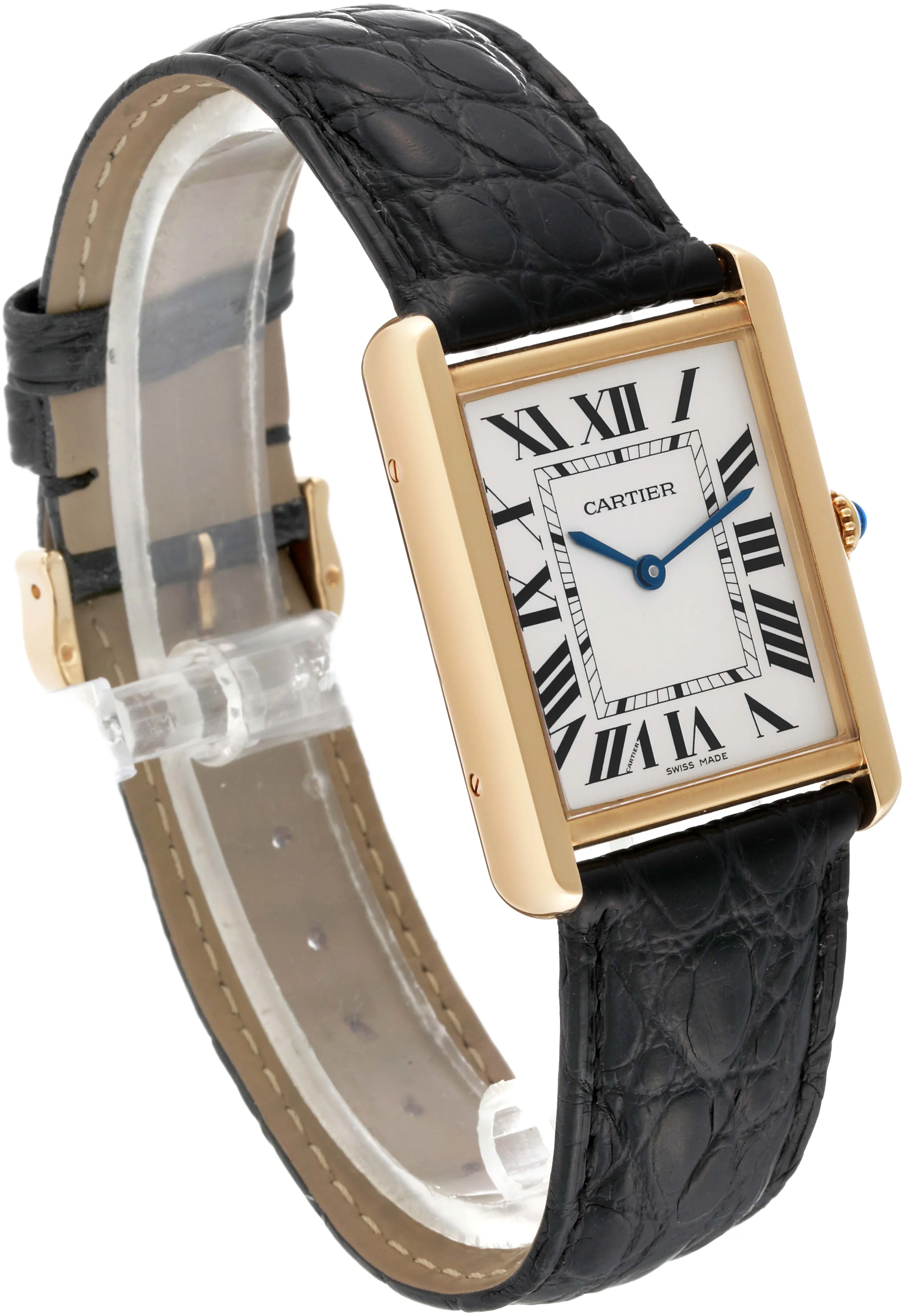 Cartier Tank Solo W1018855. 34mm Yellow gold Silver 2