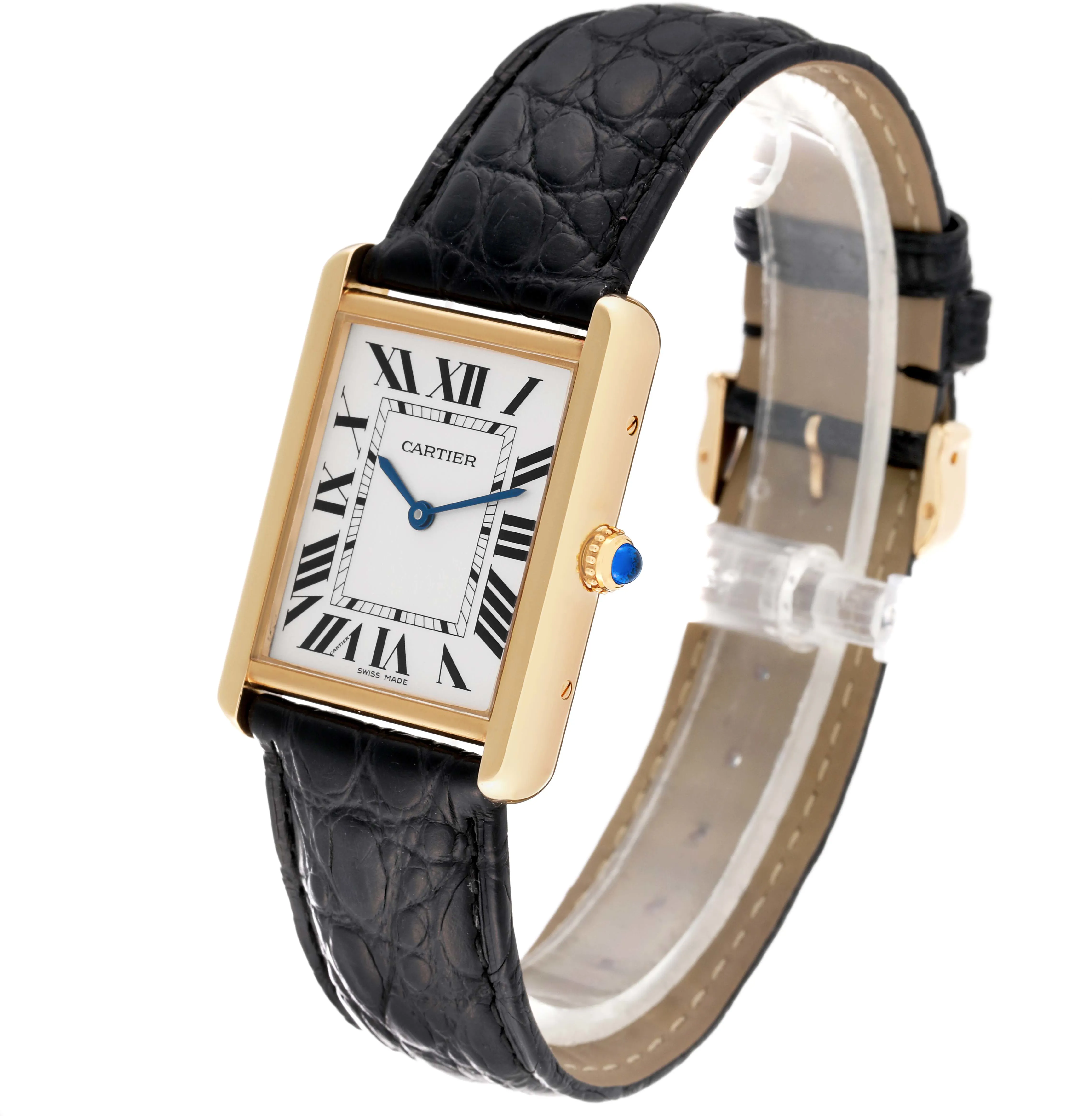 Cartier Tank Solo W1018855. 34mm Yellow gold Silver 3