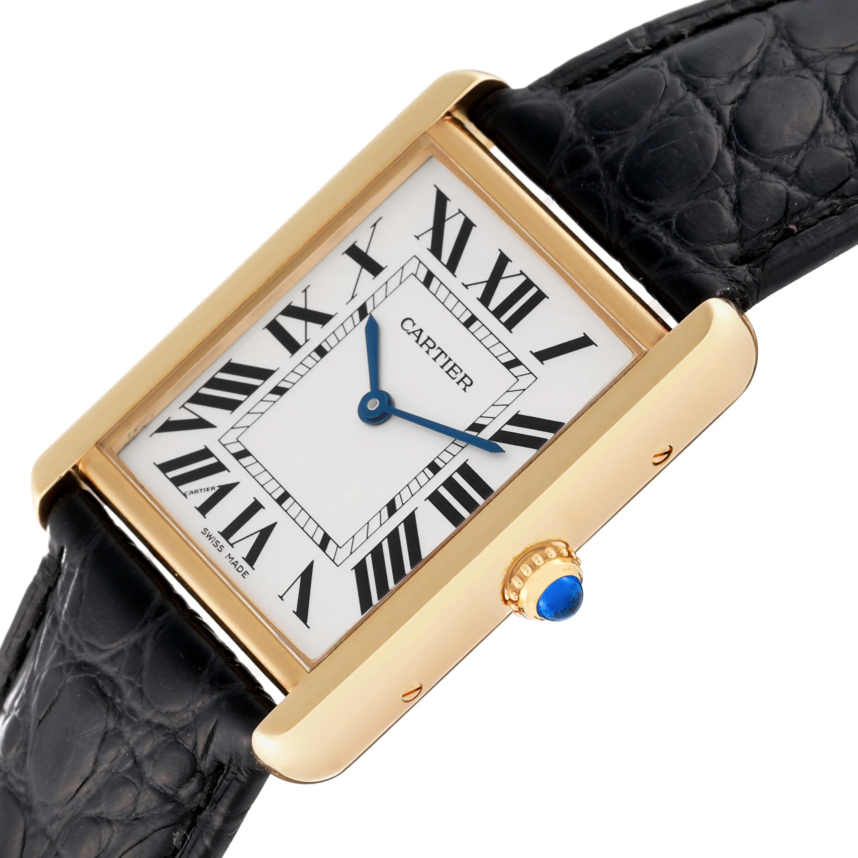 Cartier Tank Solo W1018855. 34mm Yellow gold Silver 4