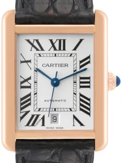 Cartier Tank Solo XL W5200026 31mm Rose gold and Stainless steel Silver