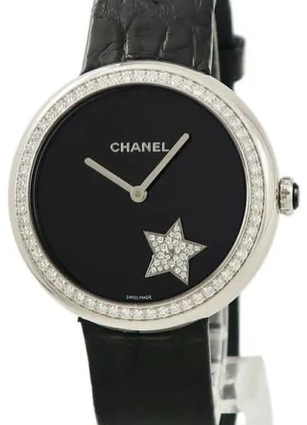 Chanel Mademoiselle H2928 36.5mm White gold Black