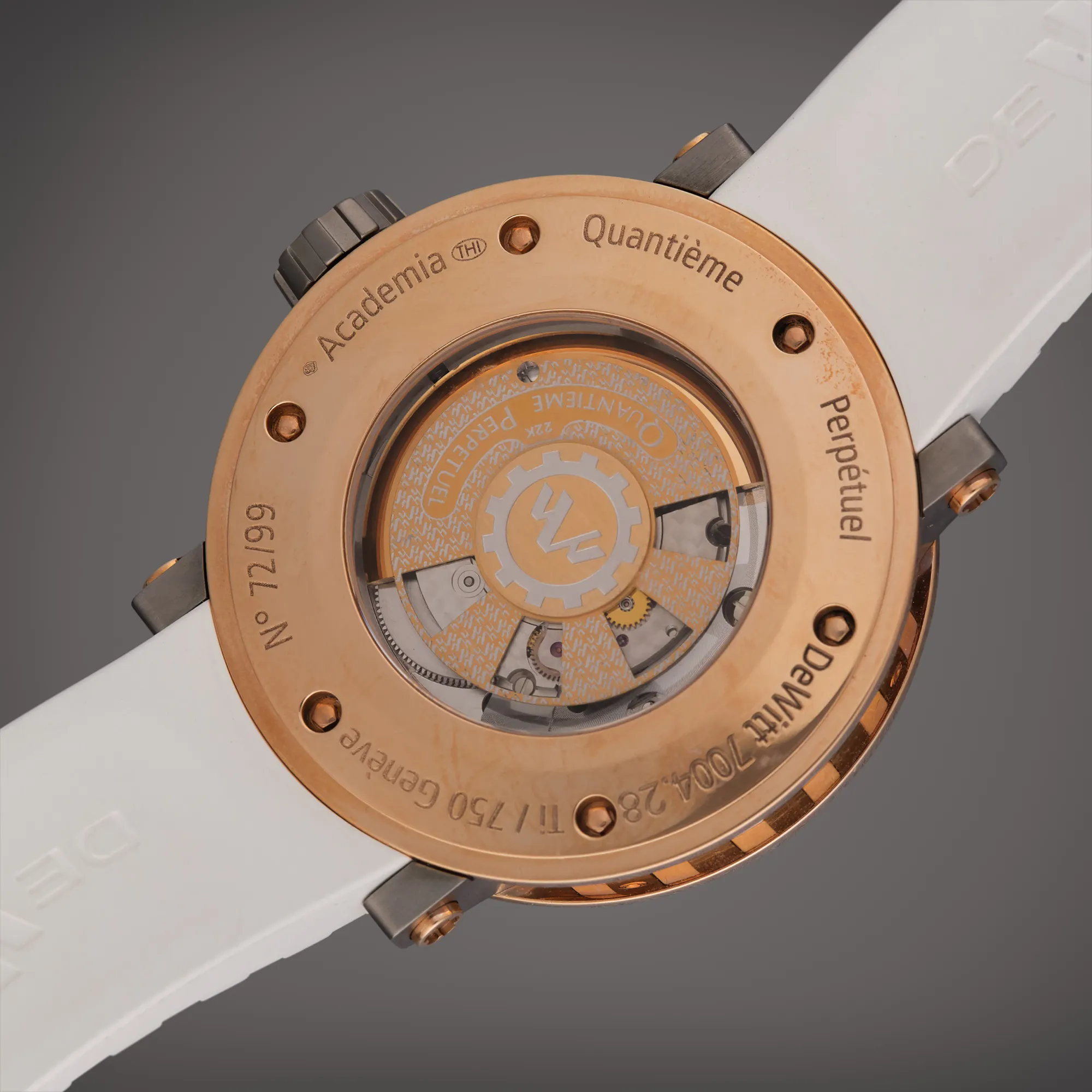 Dewitt Academia AC.7004.28B.M722 44mm Rose gold and Titanium Semi-skeletonized 4