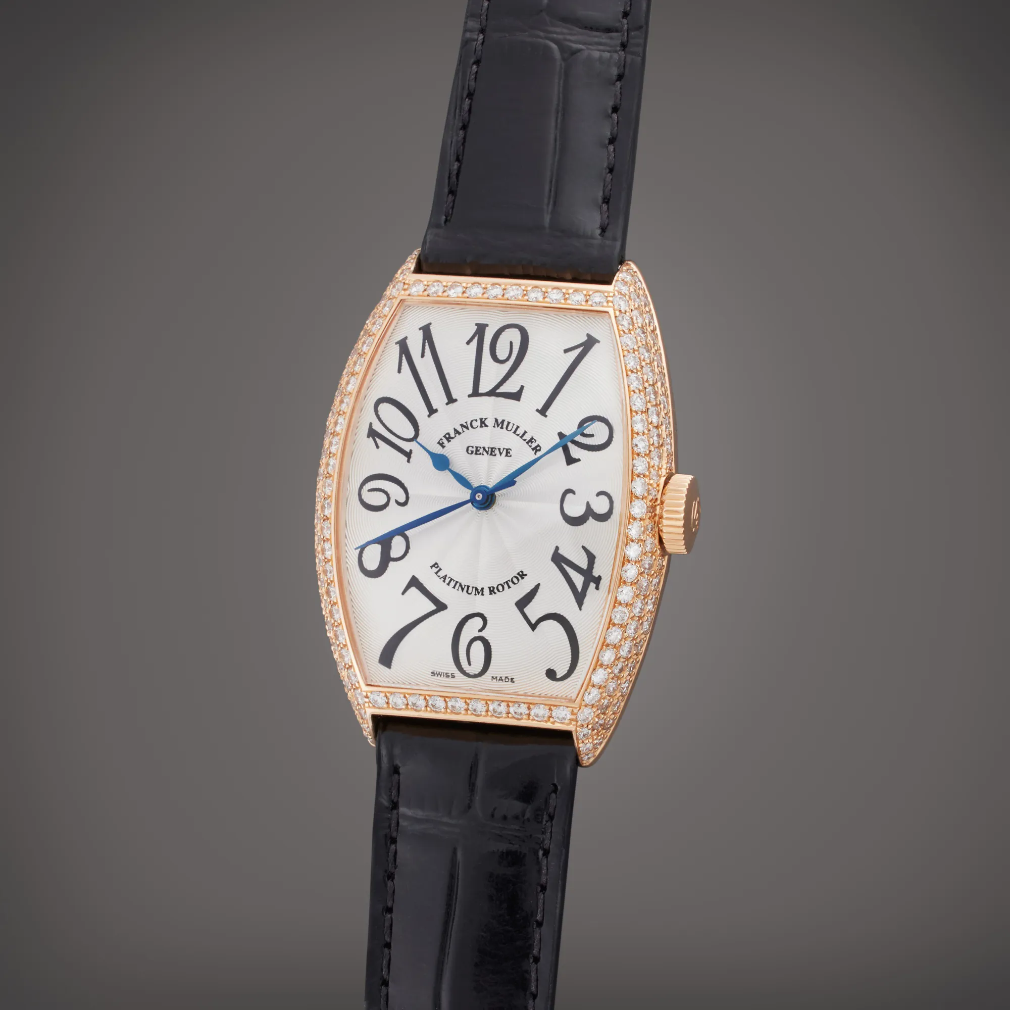 Franck Muller Cintree Curvex 5850 SC D 44.5mm Rose gold and Diamond Silver