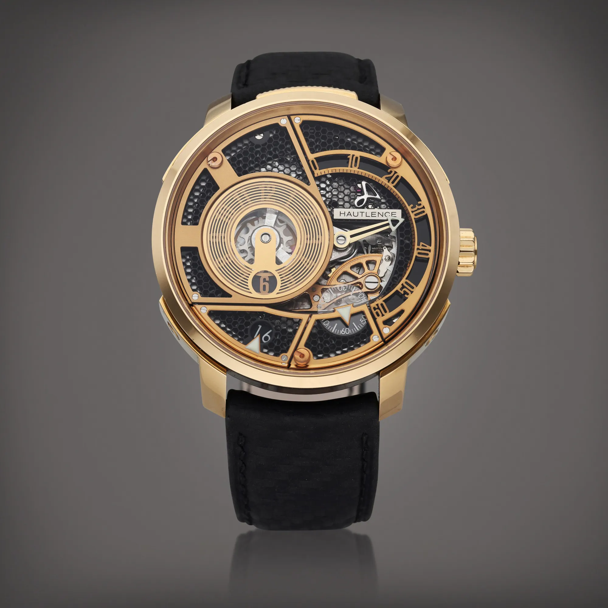 Hautlence HLQ 03 44mm Rose gold and Titanium Semi-skeletonized 1