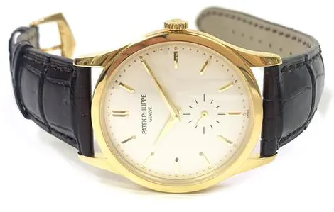 Patek Philippe Calatrava 5196J-001 37mm Yellow gold Silver 4