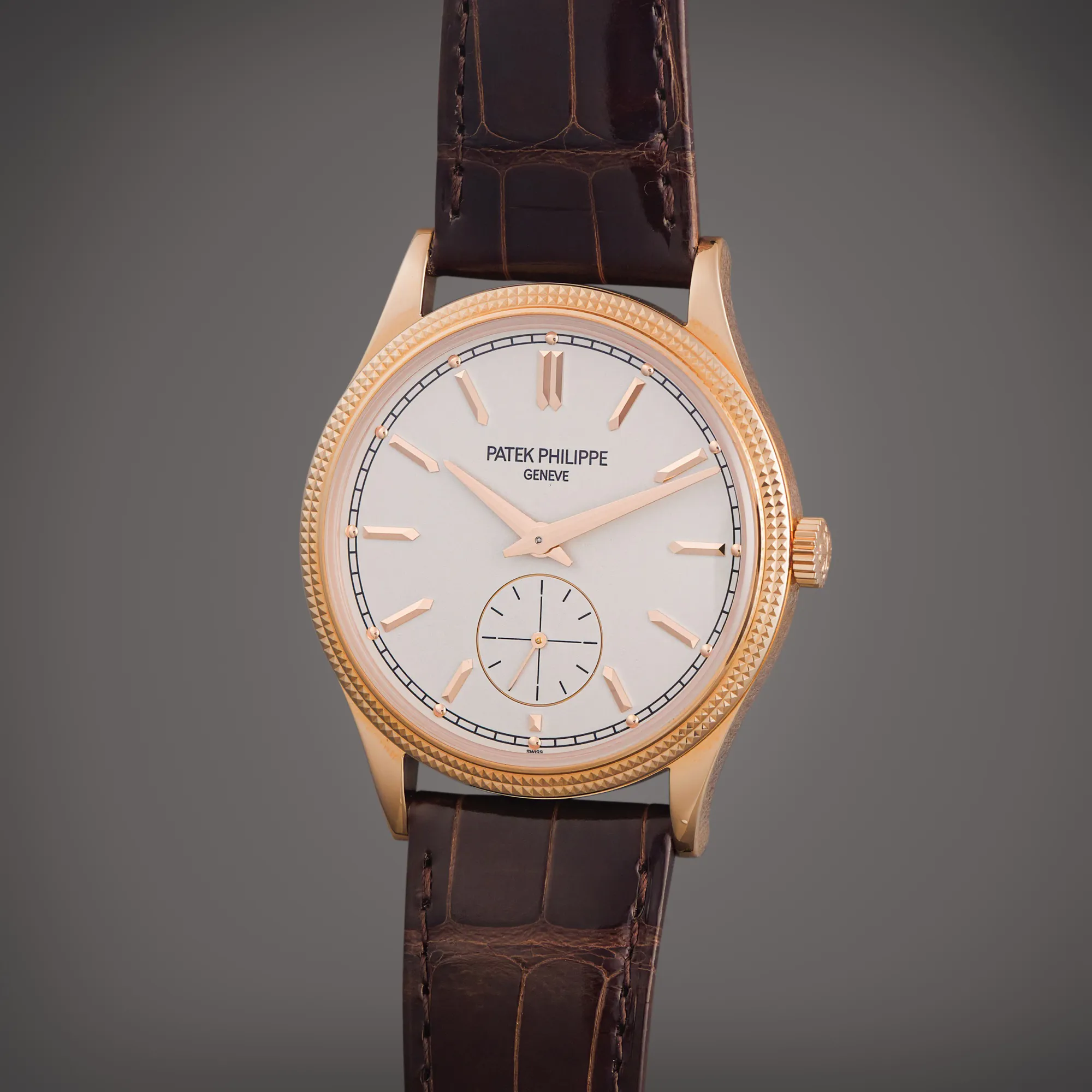 Patek Philippe Calatrava 6119R-001 39mm Rose gold Silvered