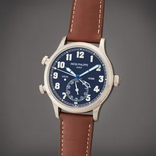 Patek Philippe Calatrava Pilot Travel Time 5524G-001 White gold Blue