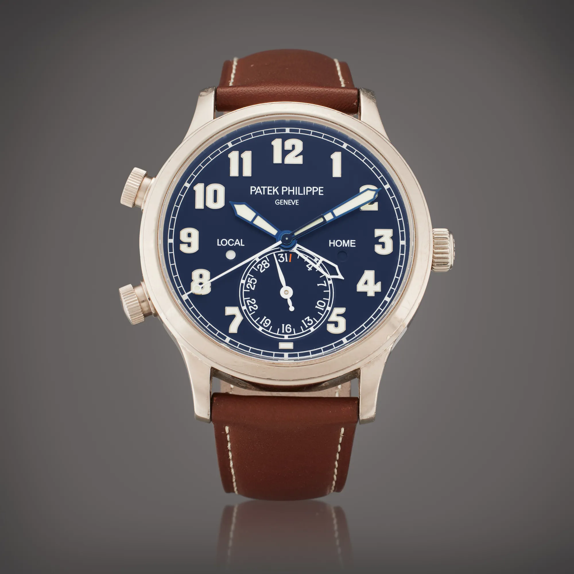 Patek Philippe Calatrava Pilot Travel Time 5524G-001 42mm White gold Blue 2