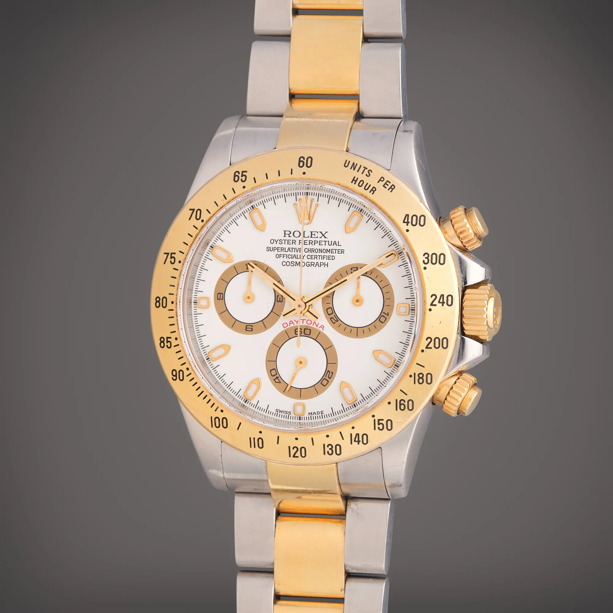 Rolex Daytona 116523 40mm Stainless steel and yellow gold White