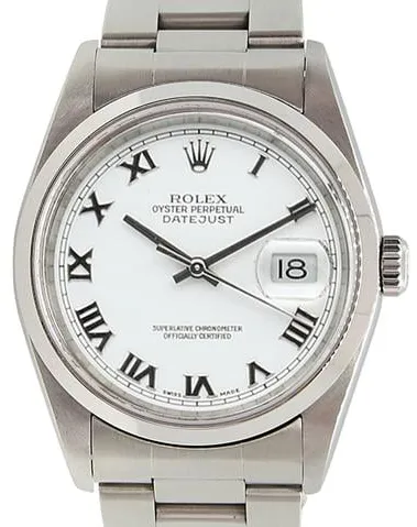 Rolex Datejust 36 16200 36mm Stainless steel White