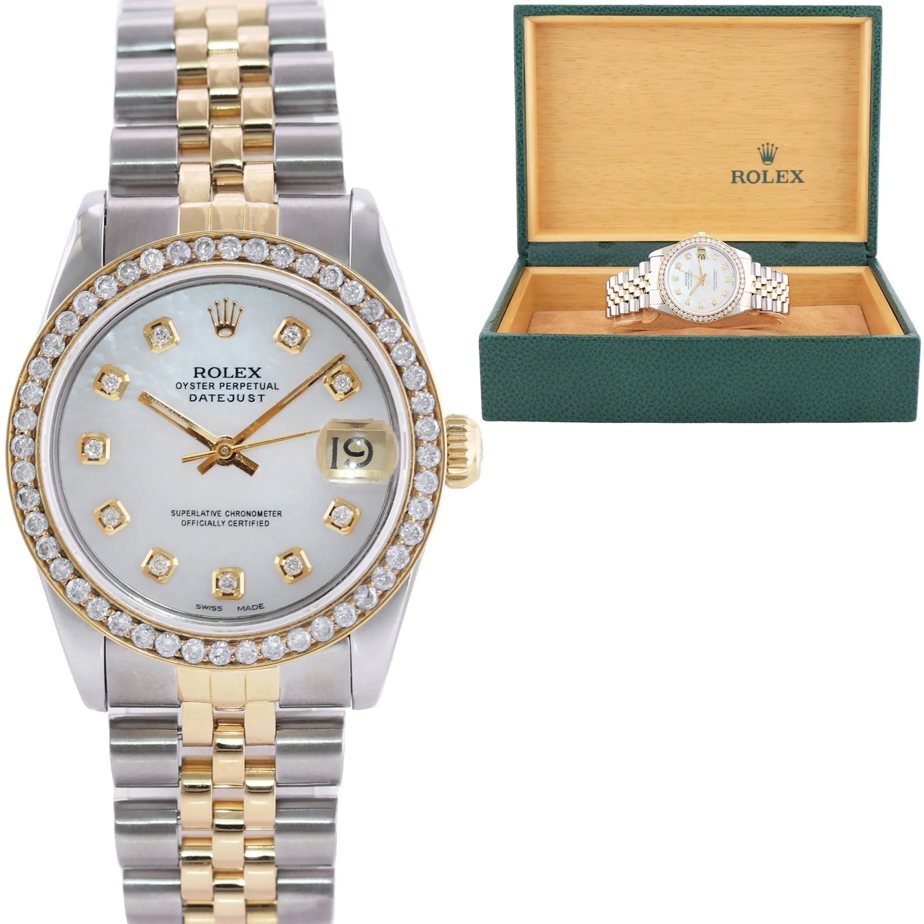 Rolex Datejust 68273 31mm Yellow gold and stainless steel Mother-of-pearl