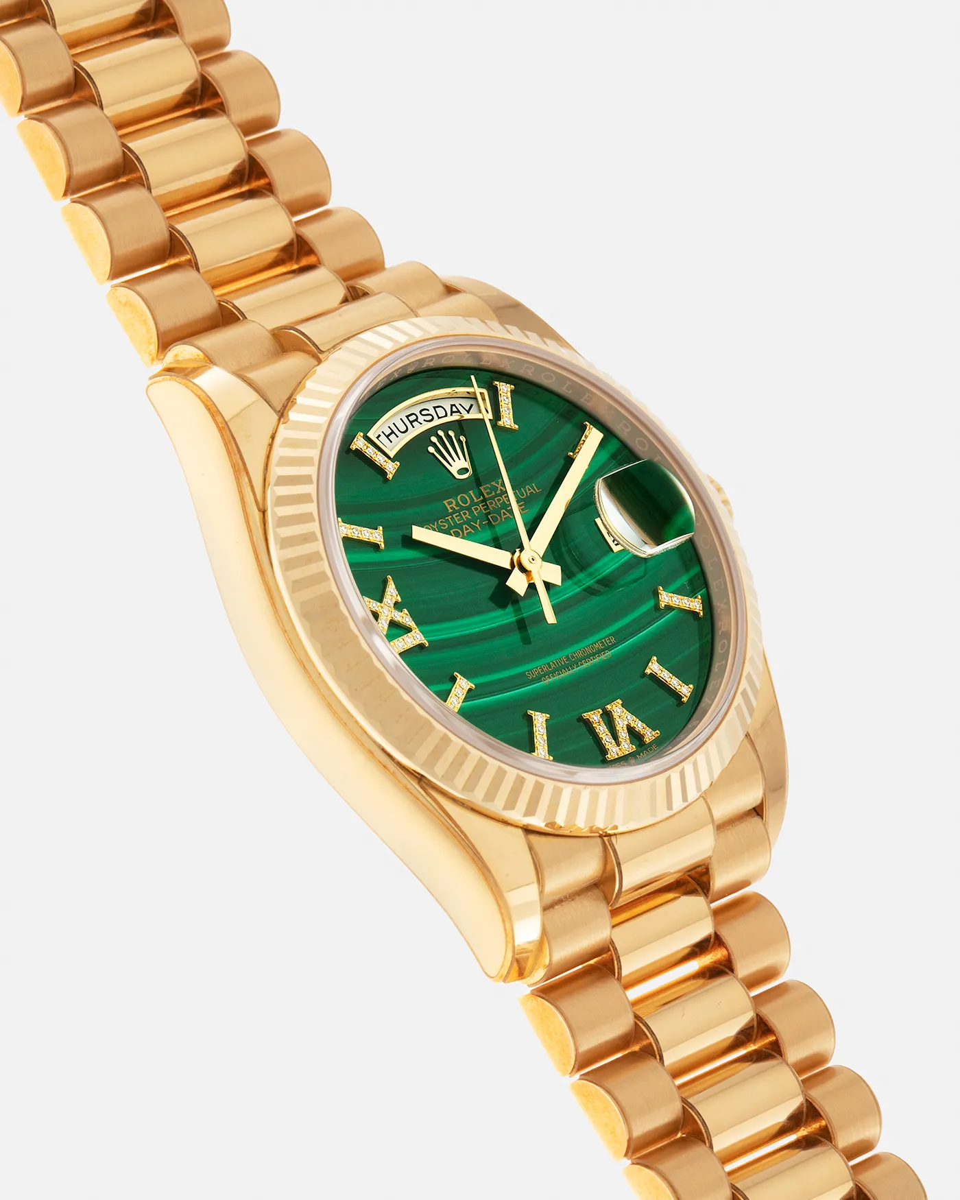 Rolex Day-Date 36 128238 36mm Yellow gold Malachite 7