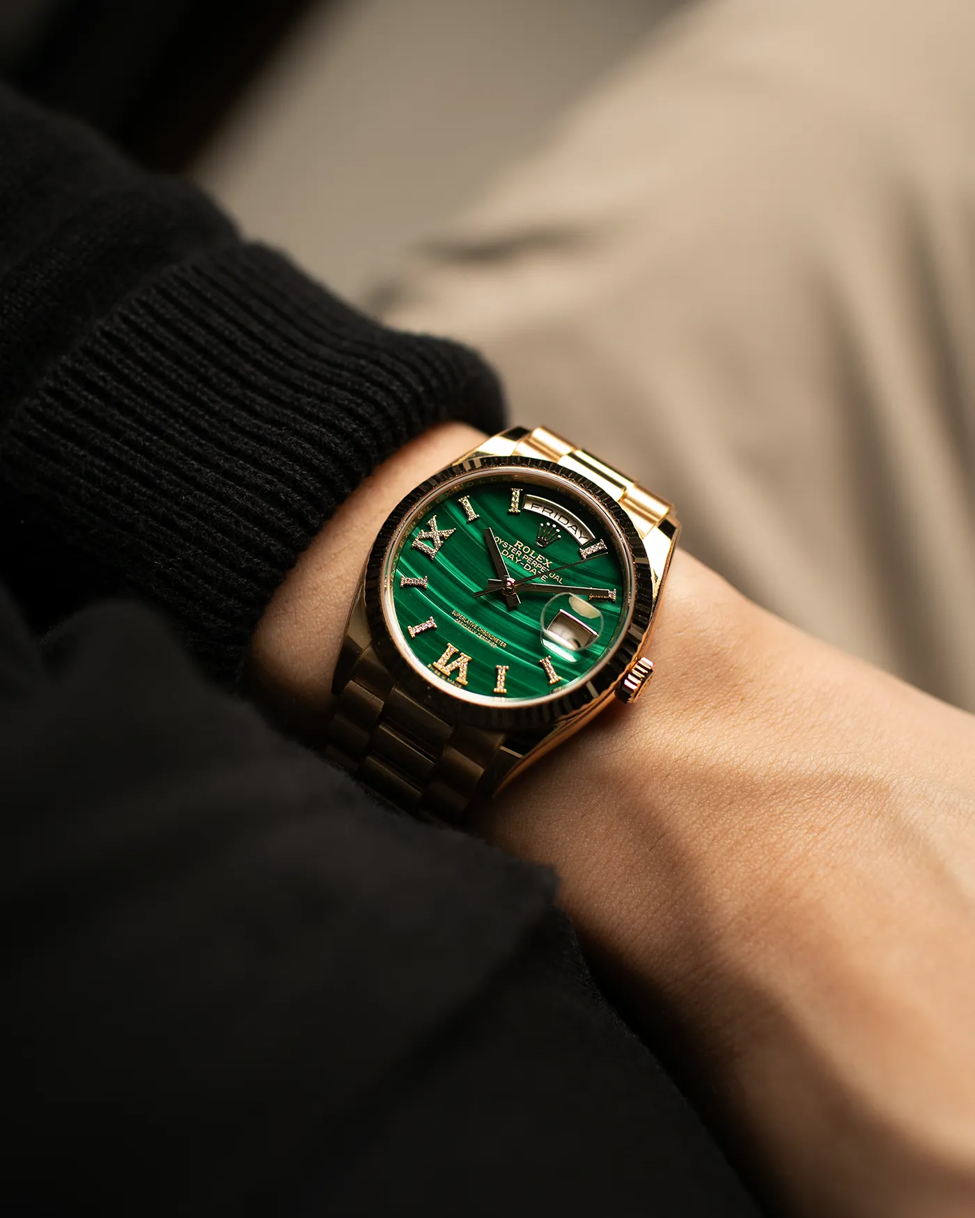 Rolex Day-Date 36 128238 36mm Yellow gold Malachite 8