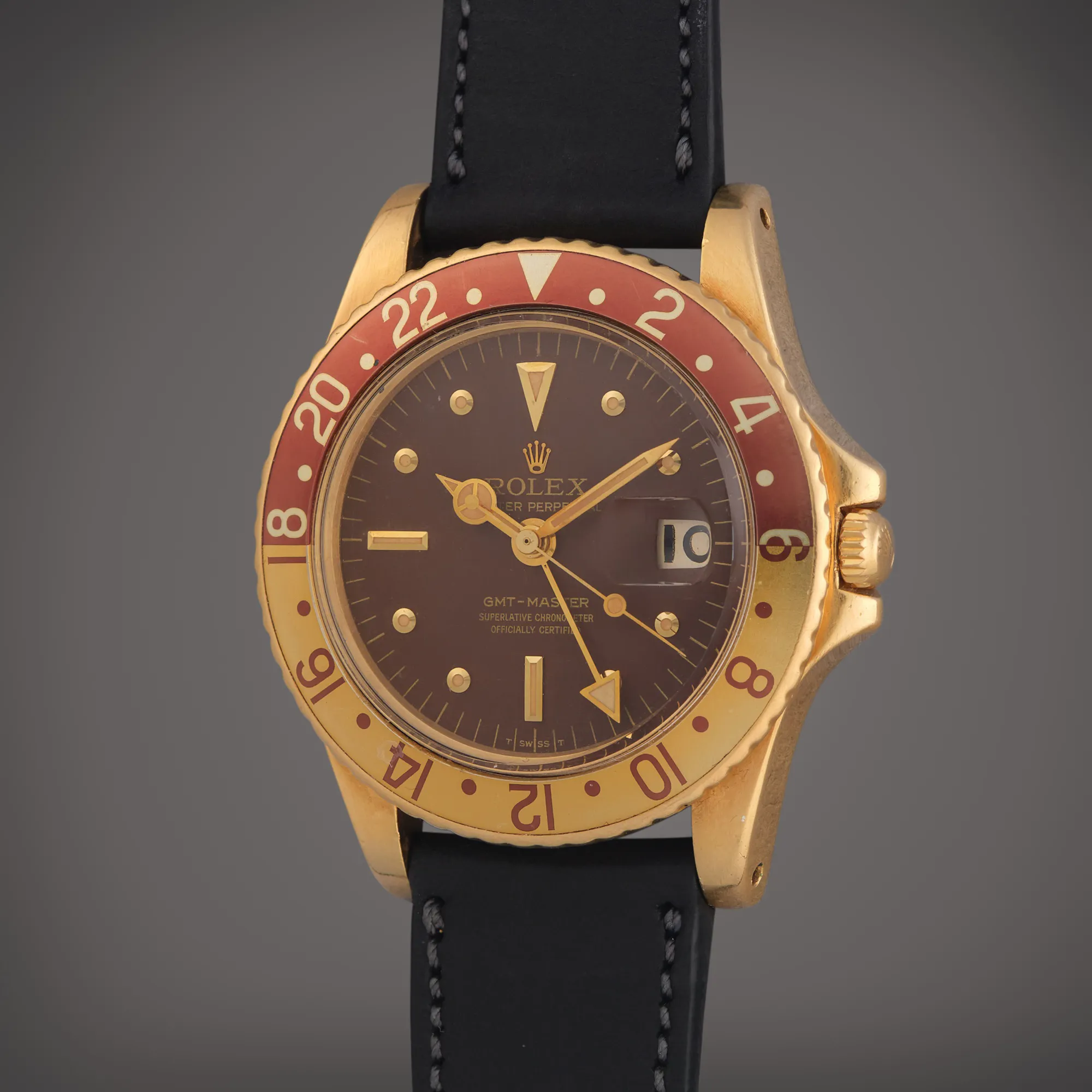 Rolex GMT-Master 1675 40mm Yellow gold Brown