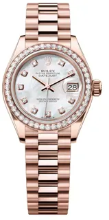 Rolex Lady-Datejust 279135RBR-0010 Rose gold Mother of Pearl set with diamonds