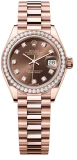 Rolex Lady-Datejust 279135RBR-0017 Rose gold Chocolate set with diamonds