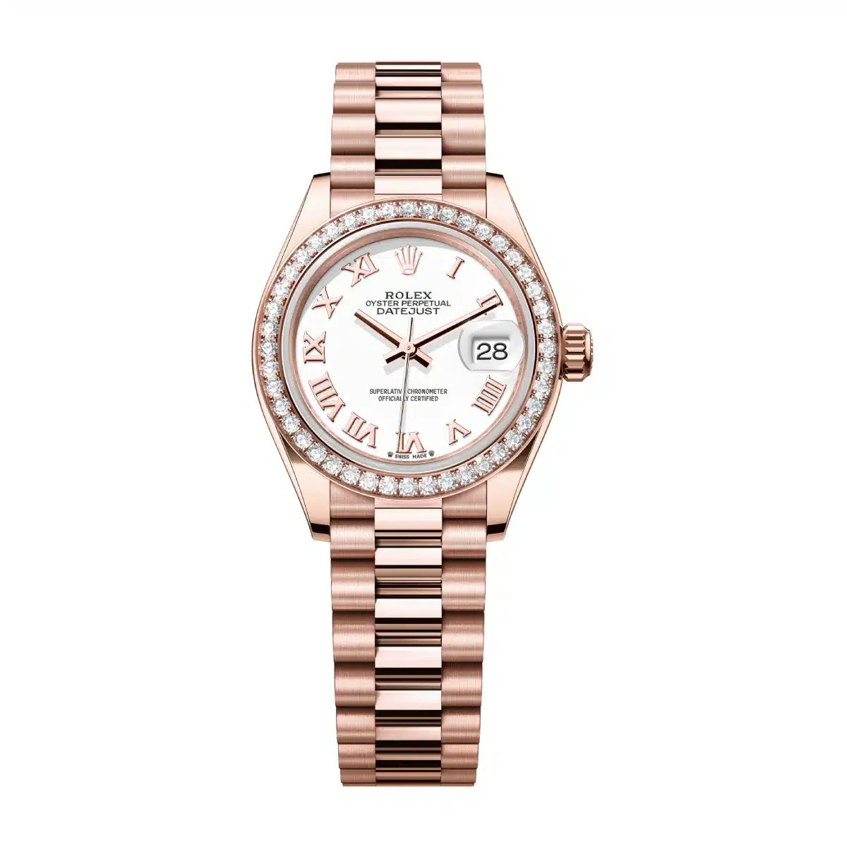 Rolex Lady-Datejust 279135RBR-0023 28mm Everose gold White